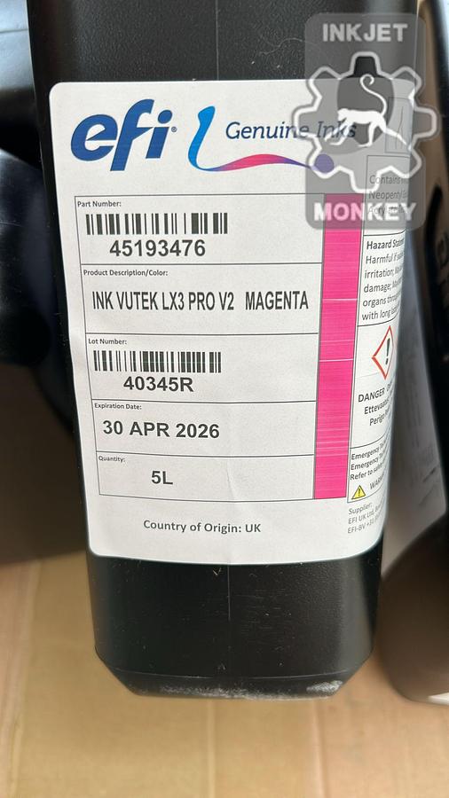 ONE OFF SALE OF EFI VUTEk LX3 Pro INK