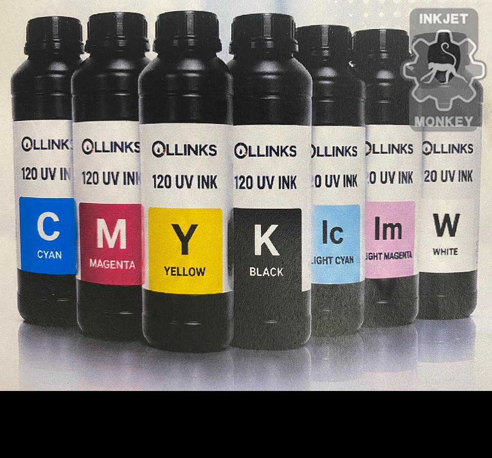 Ollinks 120 UV Ink- 1L (CMYKlclmW)