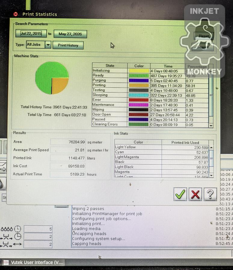 Used 2015 VUTEk GS3250 LX Pro LED Hybrid UV Printer