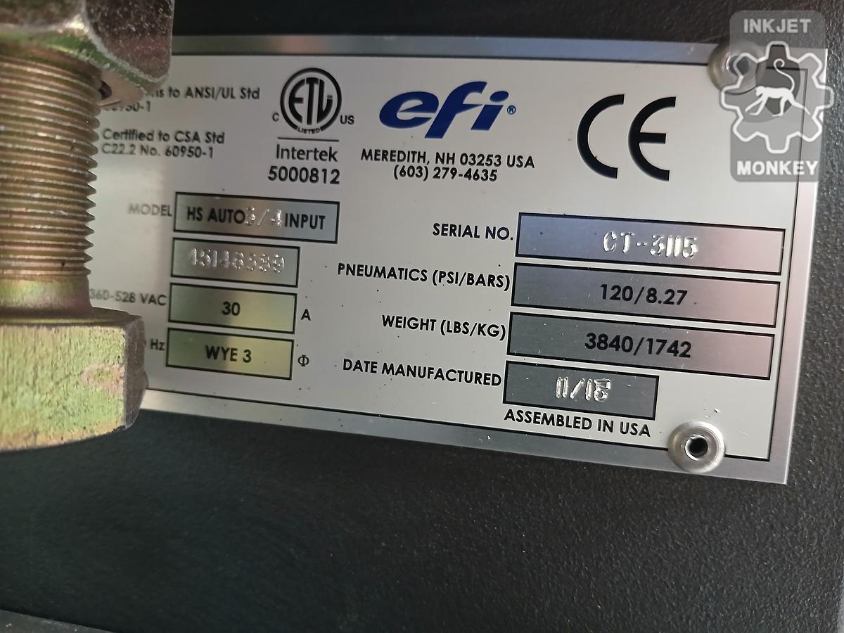 Used EFI VUTEk HS125 Feeder Table