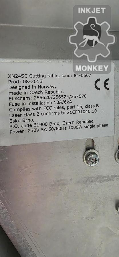 Used 2013 Kongsberg/Esko XN24SC Cutting Table