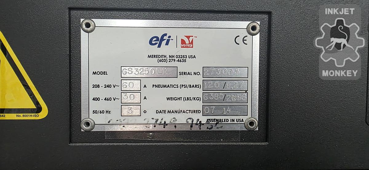 Used 2014 EFI VUTEk GS3250LX