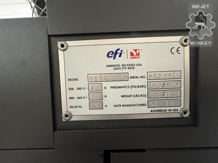 Used 2014 EFI VUTEk GS2000lx Pro