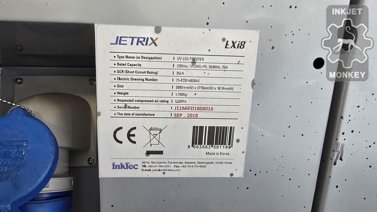 Used 2018 Jetrix LXi8 LED UV