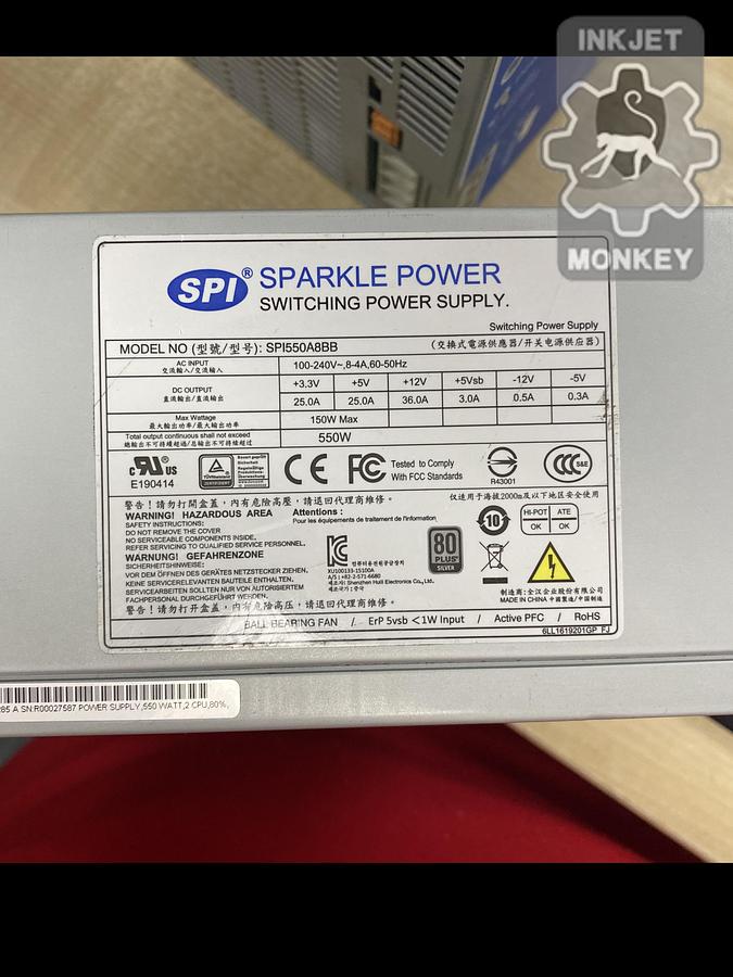 Used SPI Sparkle power Switching Power Supply SPI550A8BB