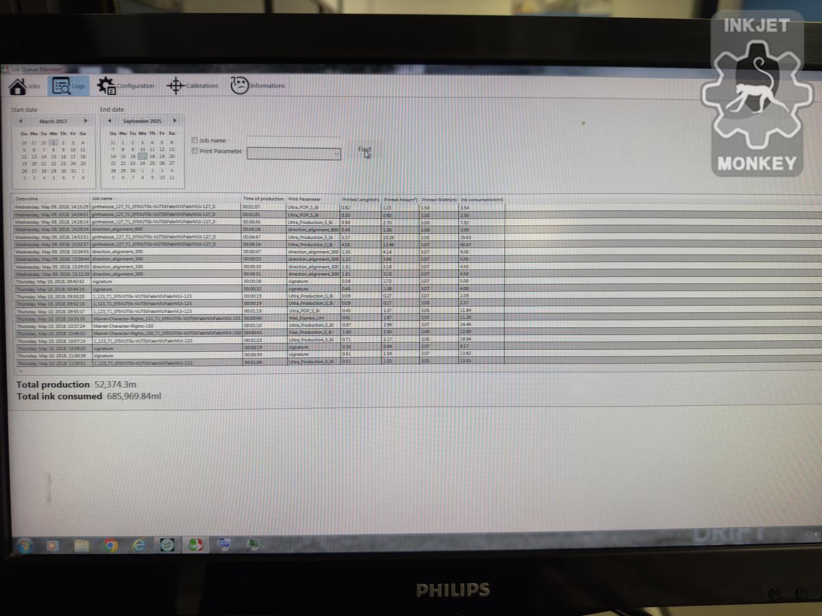 Used 2017 EFI VUTEk FabriVu 340