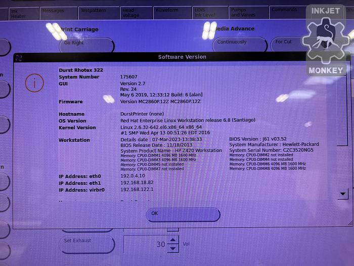 Used 2014 Durst Rhotex 322