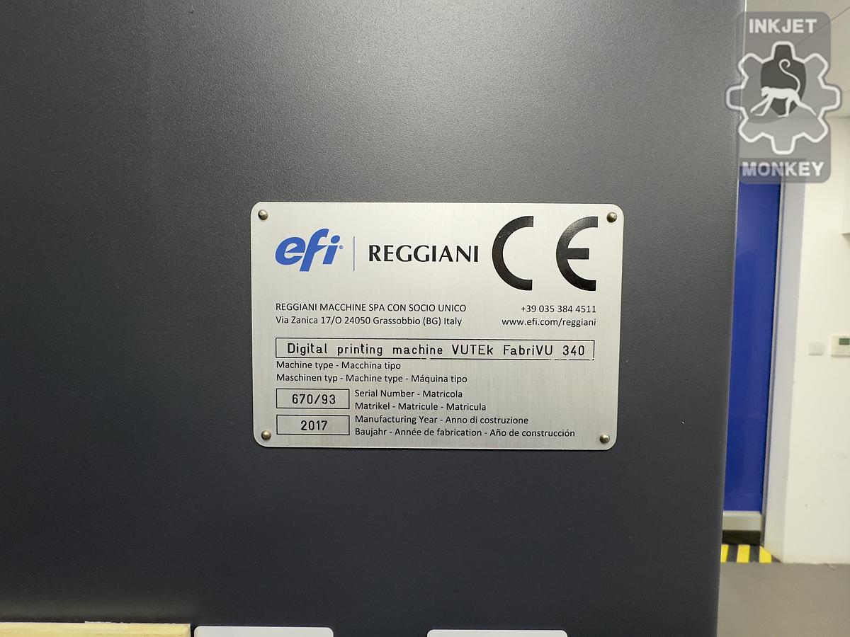 Used 2017 EFI VUTEk FabriVu 340