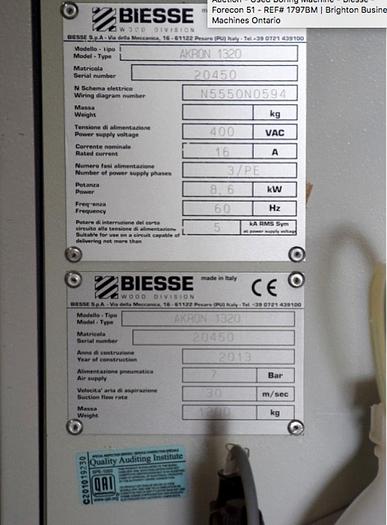 Used 2013 *SOLD* Edgebander - Biesse Akron 1320