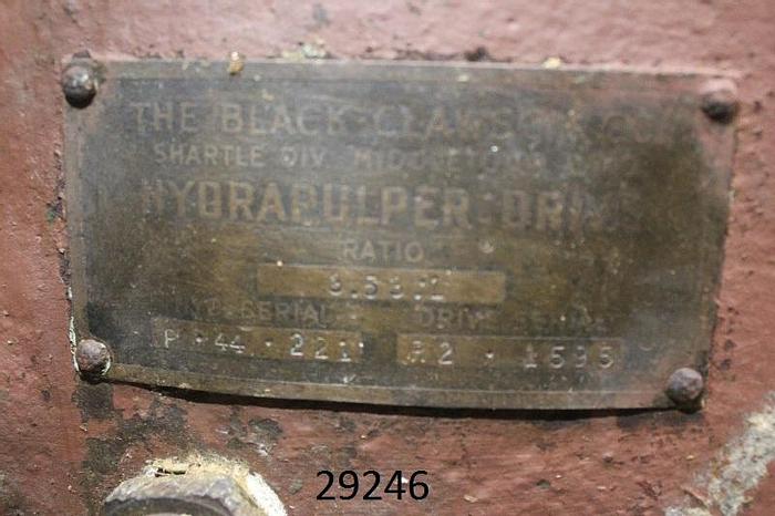 Used Bblack Clawson #2 Pulper Drive #28246