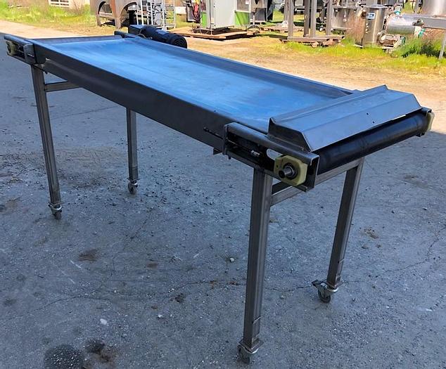 Used Conveyor, Belt, 24" x 6', S/st, Inspection, Variable Speed #S743799