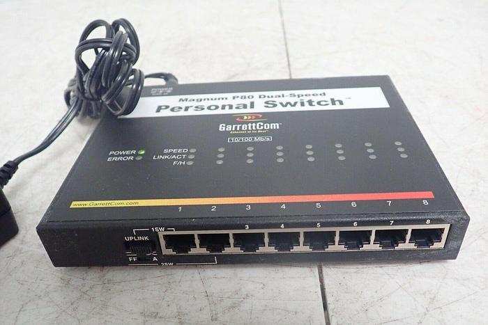 Used GarrettCom Model P80C-GEM Magnum P80 Dual-Speed Personal Switch w/ Power Supply