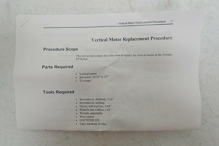Used Pittman GM9413H454 Zymark 45697/0 ZA1158 XP Robot Vertical Motor Replacement