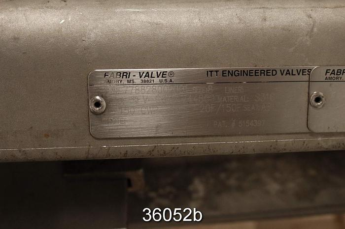 Used Fabri 8" Hand Operated Knife Gate Valve #36052