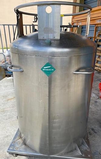 Used DEWAR STORAGE ON WHEELS TANK  International cryogenics Helium 