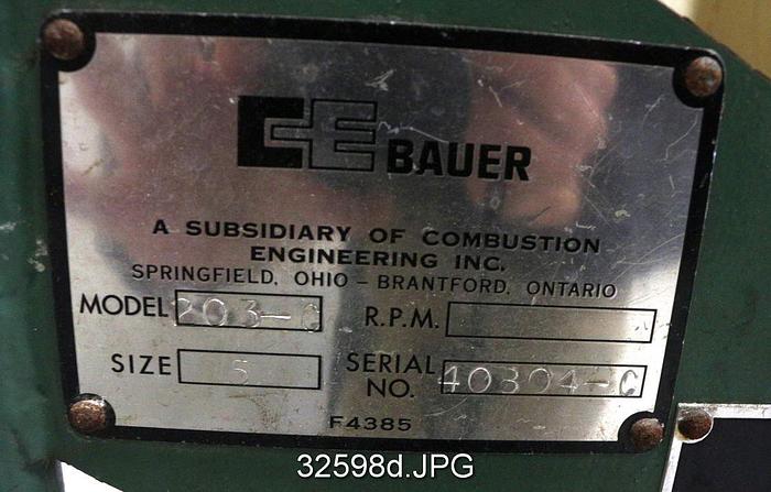 Used Bauer 203-C Pulp Classifier #32598