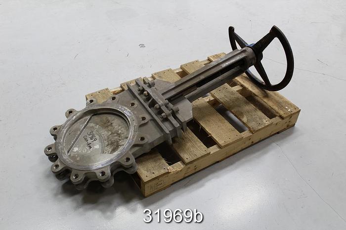 Used Rovalve 14" V-Port Hand Operated Knife Gate Valve #31969