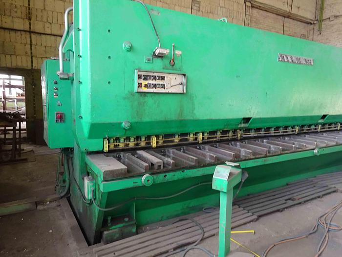 Used 1980 Scharringhausen HSTO 10/6100(Germany) Hydraulic Guillotine Shear