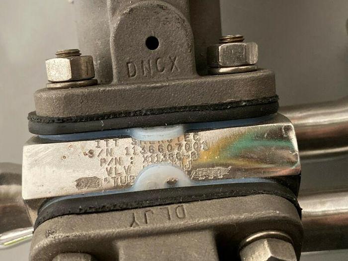 Used 2 ITT Sherotec Stainless Steel Diaphragm Valves w/ Position Monitor