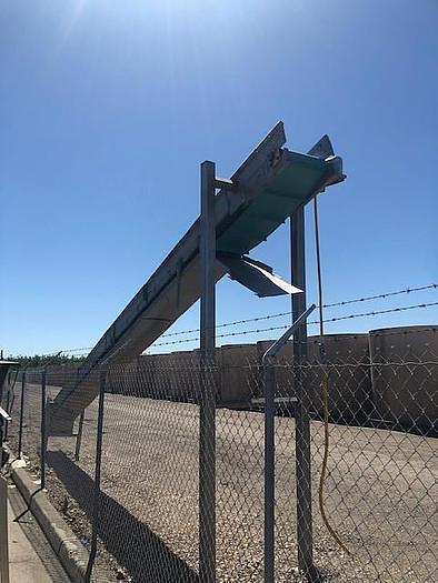 Used 32' Long Flighted Incline Conveyor