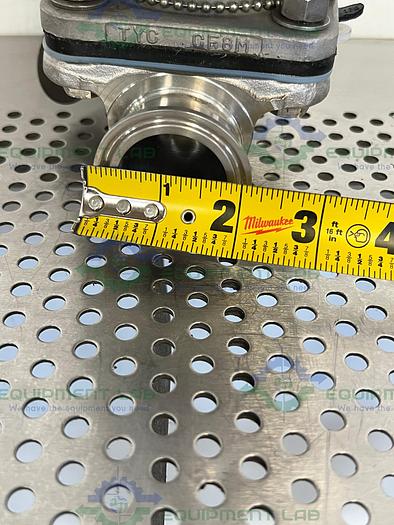 Used ITT Pure-Flo  AP1509  Stainless Steel Diaphragm Valve w/ 1 1/2" Sanitary Fit