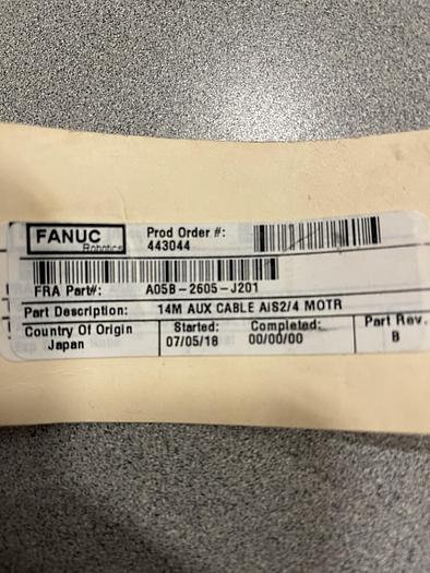 Used NEW FANUC A05B-2605-J201 14 METER AUX CABLE, AIS2/4 MOTR
