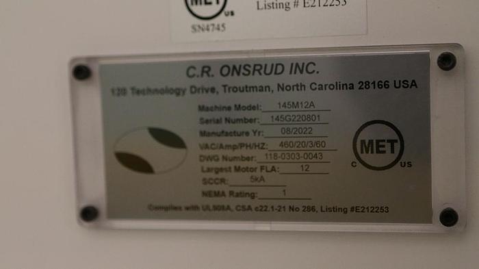 Used 2022 C.R. ONSRUD 145M12A Pusher Sweeper