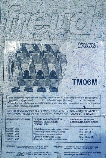 Used 2010 FREUD Italy FREUD TM06M AM3 Helical planer cutterheads