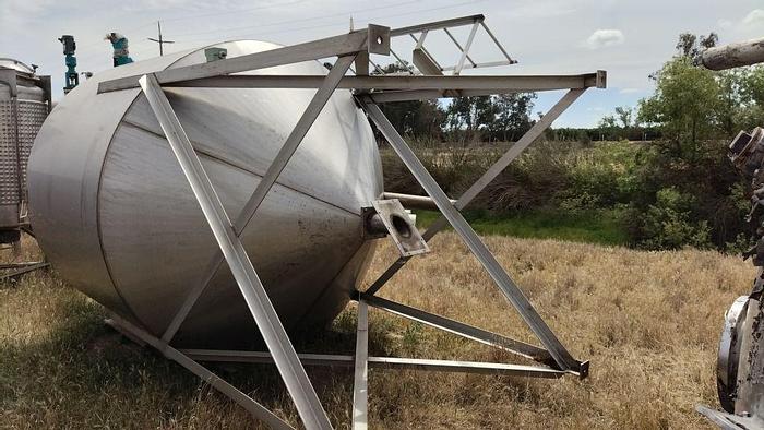 Used Silo, 365 CF, S/st, 8' x 6', 55 Lbs/CF, Auger, #S740292