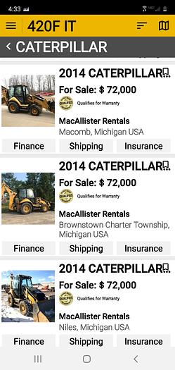 Used 2014 CAT 420F it