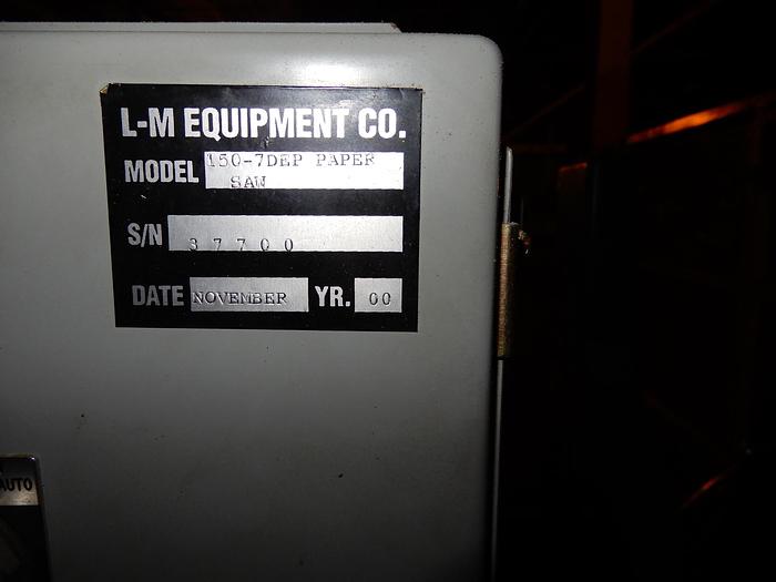 Used LM PAPER ROLL SAW