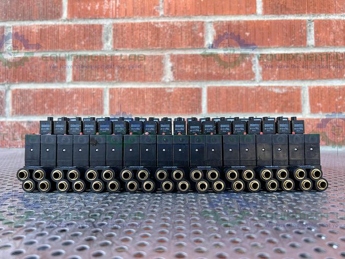 Used Crouzet  81513100 Pneumatic Control Valve w/ Crouzet 81517201 Sub Base