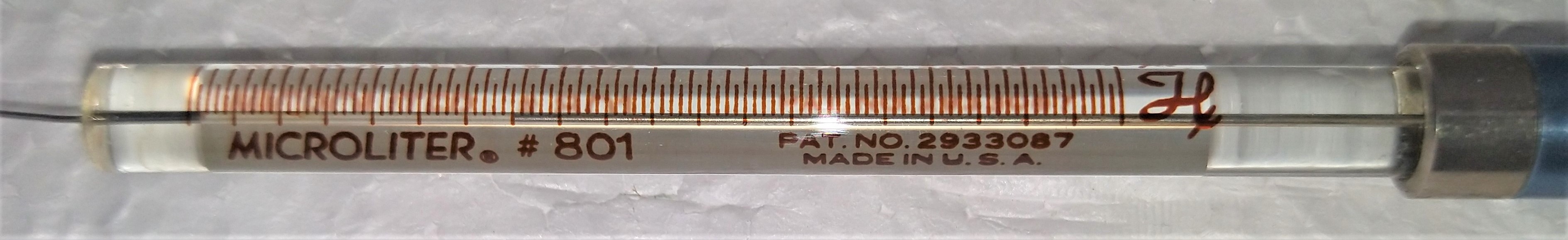 Used Hamilton Microliter #801 Injection Syringe -10μL