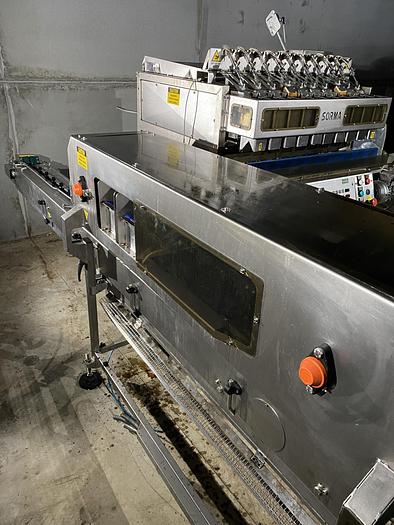 Used 2004 Sorma weighing and punnet filling line PC10 & ACM115