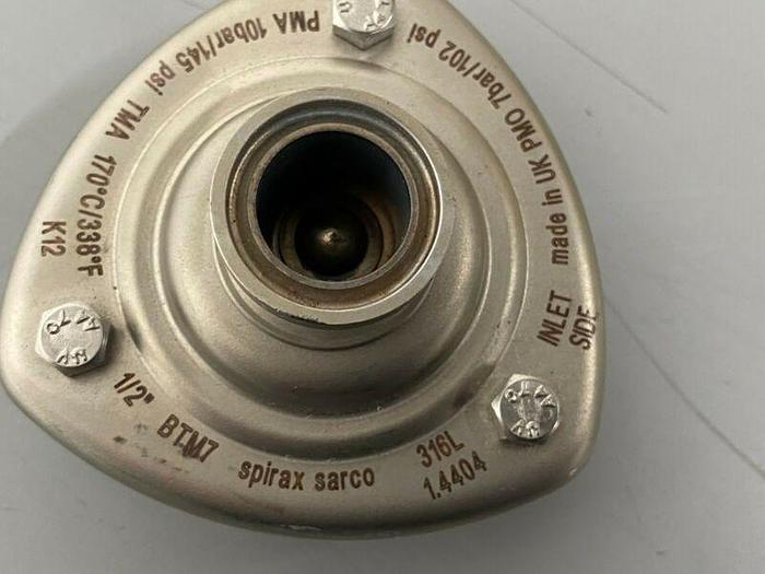Used Spirax Sarco BTM7 1/2" Stainless Steel Thermostatic Clean Steam Trap