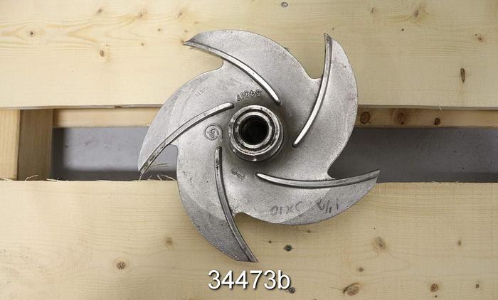 Used Goulds 3196 Impeller, 1.5x3x10, 5-Vane, 9.5" Diameter, Pattern 54017 #34473