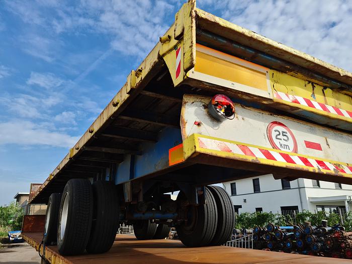 Used 1979 2 AXLE FLATBED TRAILER STEEL SUSPENSION STEEL FLOOR GROENEWEGEN