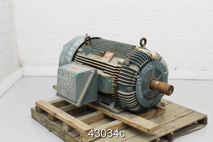 Used Reliance 150 Hp A/C Motor, 710 Rpm, 460 Volts #43034