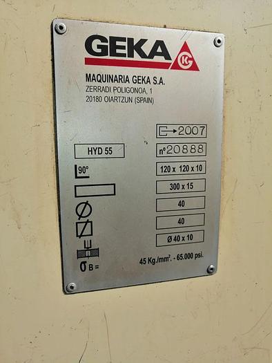 Used Geka Hydraulic Iron Worker HYD 55