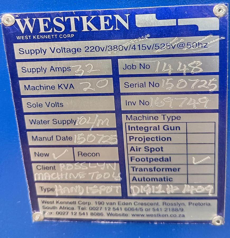 Westken Spot welder, 220V