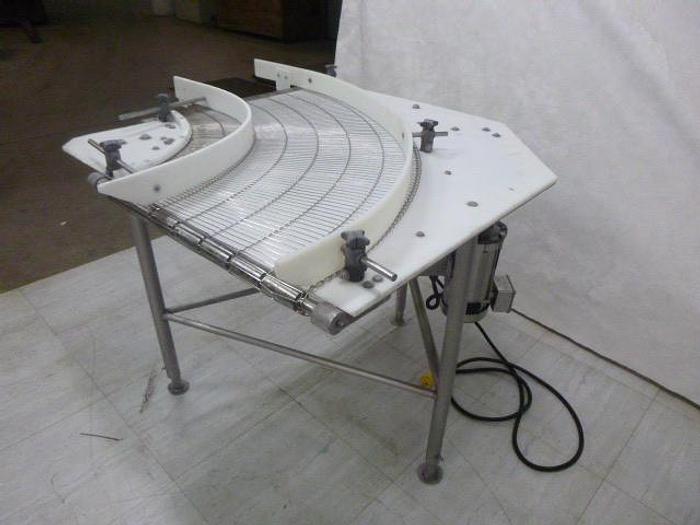 Used Wire Belt 90 Degree Turn, Left-Hand, 24" Product Belt