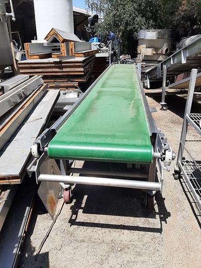 Used Conveyor, Belt, 24" x 19'4", Stainless Steel Frame, 1 HP, Horizontal #S744612