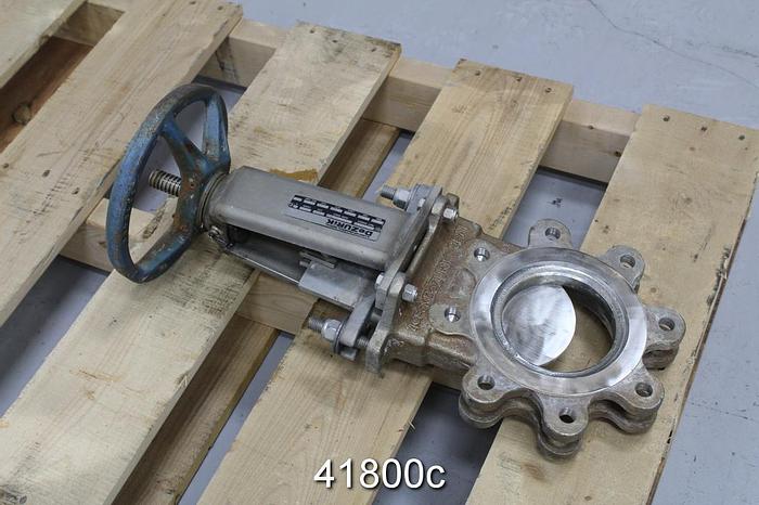 Used Dezurik KGSM 4" Hand Operated Knife Gate Valve #41800