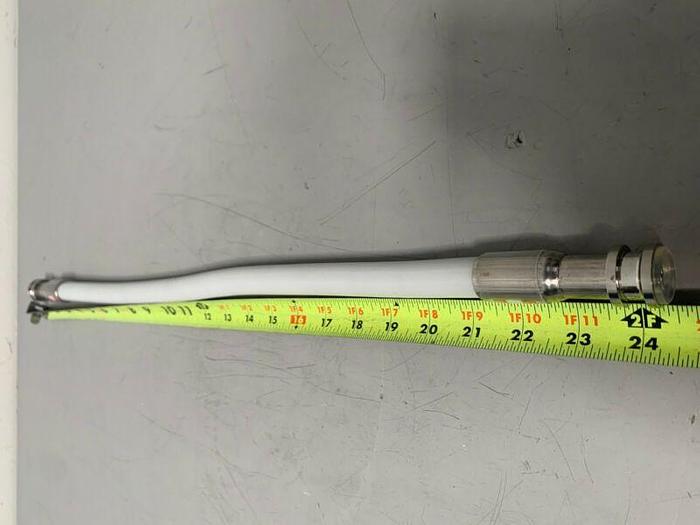 Used Liquidyne 1" x 24" Flexible Silicone Hose w/ Stainless Steel Outlets
