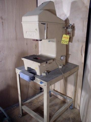Used 6 Ton R.M.T. Pneumatic Gap Frame Toggle Press; 0" x 1.5" Str.; 8" x 12" BA; Floor Stand