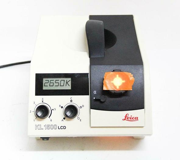 Used Leica Schott KL 1500 LCD Fiber Optics Microscope Illuminator w/ Bulb (7062) R