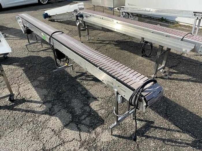 Used 12'4" Long x 7.5" Wide Table Top Chain Conveyor