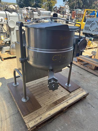 Used Kettle, 40 Gallon, S/st, Jkt, Gas-Fired, Cleveland, Mdl KGL-40-T #C744515