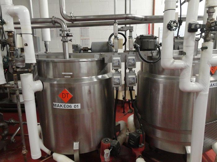 Used Steam Jacketed Tank With Agitation 1000 LB