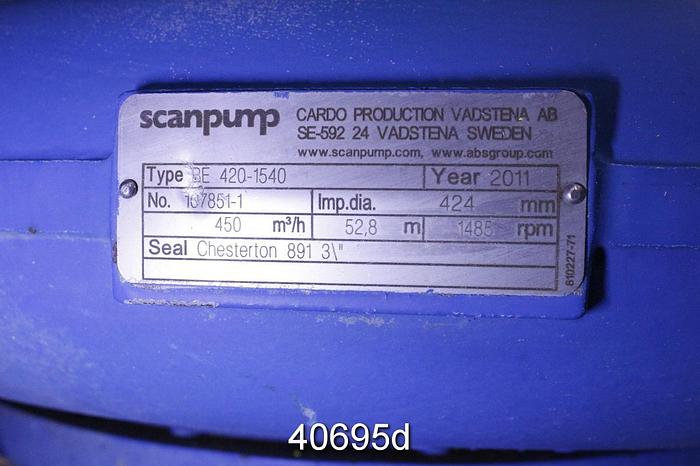 Used Scanpump Type BE 420-1540 Pump, Duplex Stainless Steel, 6x8x17 #40695